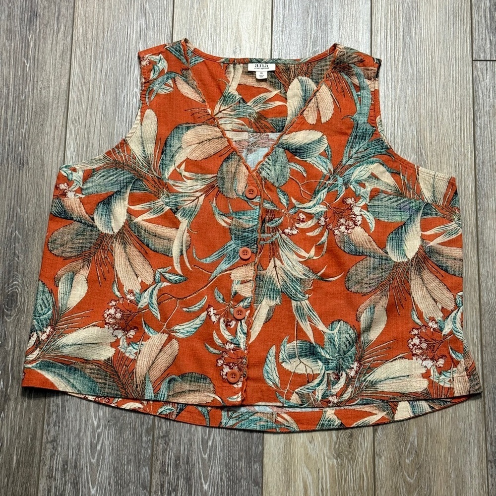 100% Cotton floral top Size XL